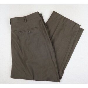AXIST -MENS GREEN FLAT FRONT DRESS PANTS - SIZE 38 X 26.5